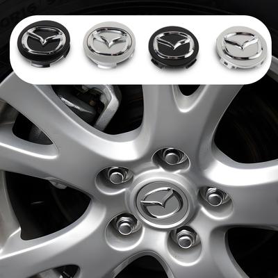 56mm Auto Radnabenkappen Auto Emblem Reifenmitte Abdeckung Plakette Dekor Für Mazda Axela CX4 CX5 CX8 2 3 6 BM GJ CX-5 CX-3 CX3 CX9 CX7
