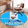 Custom Name Manchester City Printed Round Rug Carpet Chair Rug Area Rug Entryway Doormats,for Office Chair Living Room Bedroom Kitchen Room.