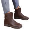 Large Size Women's Autumn and Winter New Solid Color Side Zipper Low Boots Round Head Thick Sole Versatile Martin Boots