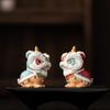 Premium Resin Color-Changing Tea Pet Drinking Tea Decoration for Tea Table Top Chinese Trendy Lion Wake-Up Resin Craft Home Deco