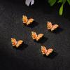 Gold Vajra Butterfly Spacer Beads with Gemstone Look and Strong Color Retention – Alloy Drip Oil Finish