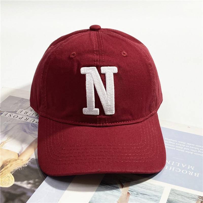 Internet-Promi-Hut Damen Retro Großes N-Stickerei Mode Vielseitige Baseballkappe Herren Ins Sonnenschutz Weiches Oberteil Kappe Trend