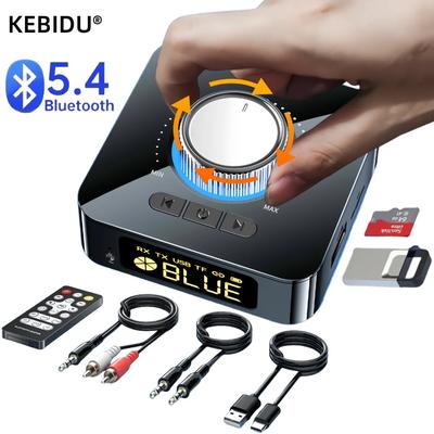 Bluetooth Ontvanger Zender Afstandsbediening Stereo Muziek 3.5mm AUX Jack RCA TF Kaart Draadloze Audio Adapter voor Auto Kit TV PC