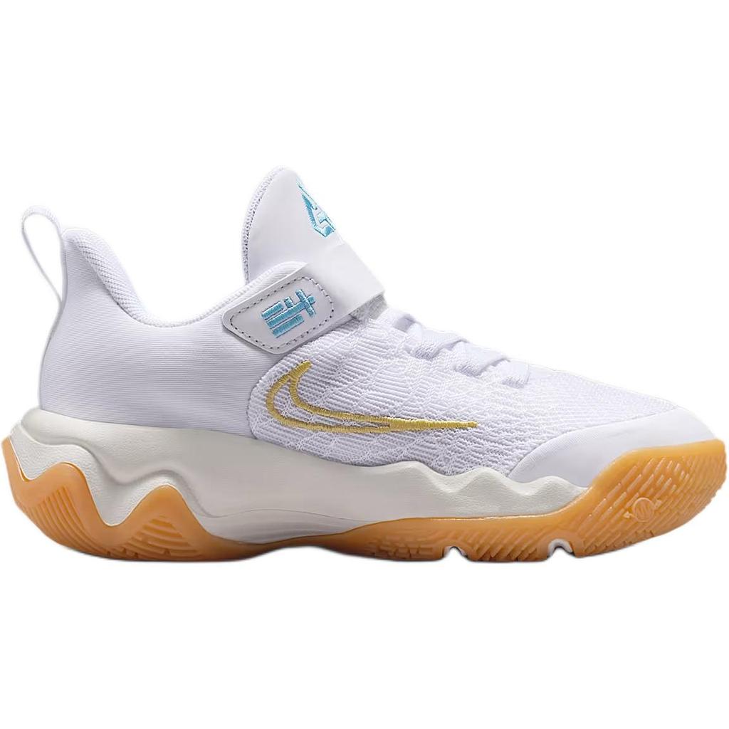 Nike Giannis Immortality 4 Low top Children's Basketball Shoes White Yellow Blue Children Aged 3 7 Years Old IH7665-100