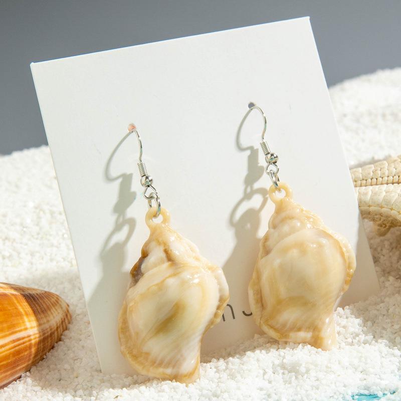 Bohemian Beach Wind Starfish Shell Acrylic Earrings, Summer Ocean Series Earrings Earrings Women