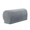 Plaid Stretch Sofa Armrest Cover: Thickened, Anti-Dirt, Solid Color Protector.