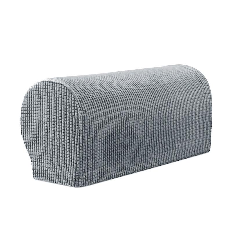 Plaid Stretch Sofa Armrest Cover: Thickened, Anti-Dirt, Solid Color Protector.