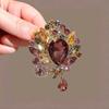 2025 antique fashion water drop brooch elegant glass diamond light luxury corsage wedding dress clothing accessories