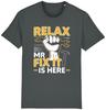 Relax Mr Fix It Is Here T-Shirt Funny Handyman Tools Tradesman Fathers Day Dad