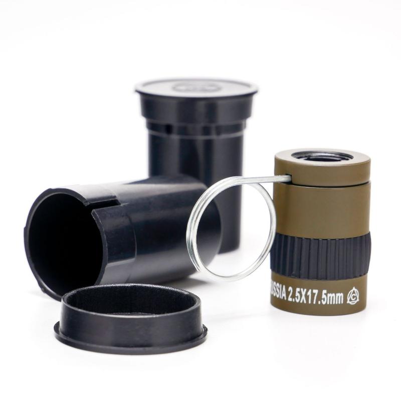 Mini telescop monocular miniatural de buzunar, telescop cu cataramă pentru degete pentru studenți, vânătoare și turism, , 2,5x17,5 mm