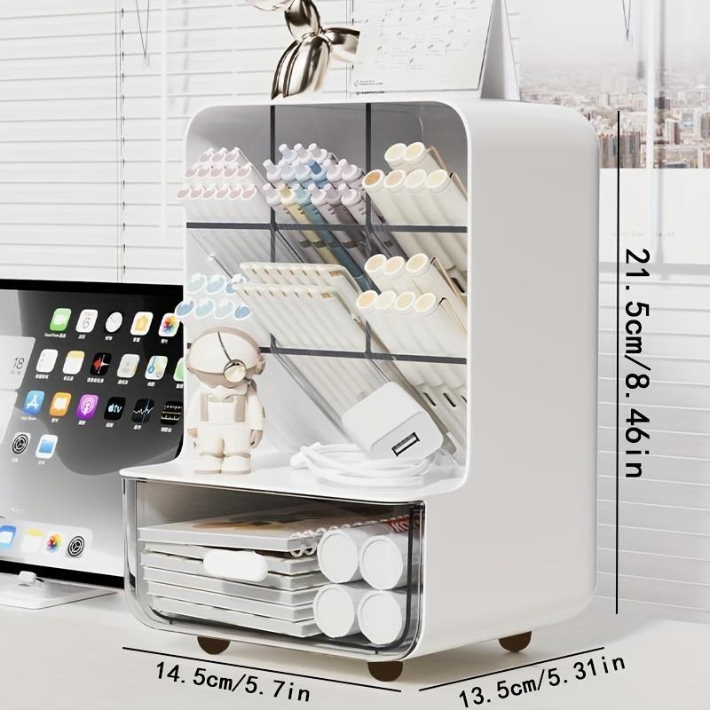 

Держатель для ручек Slant, ящик для канцелярских принадлежностей, органайзер для школьного стола, кавайный ящик для хранения канцелярских принадлежностей белый