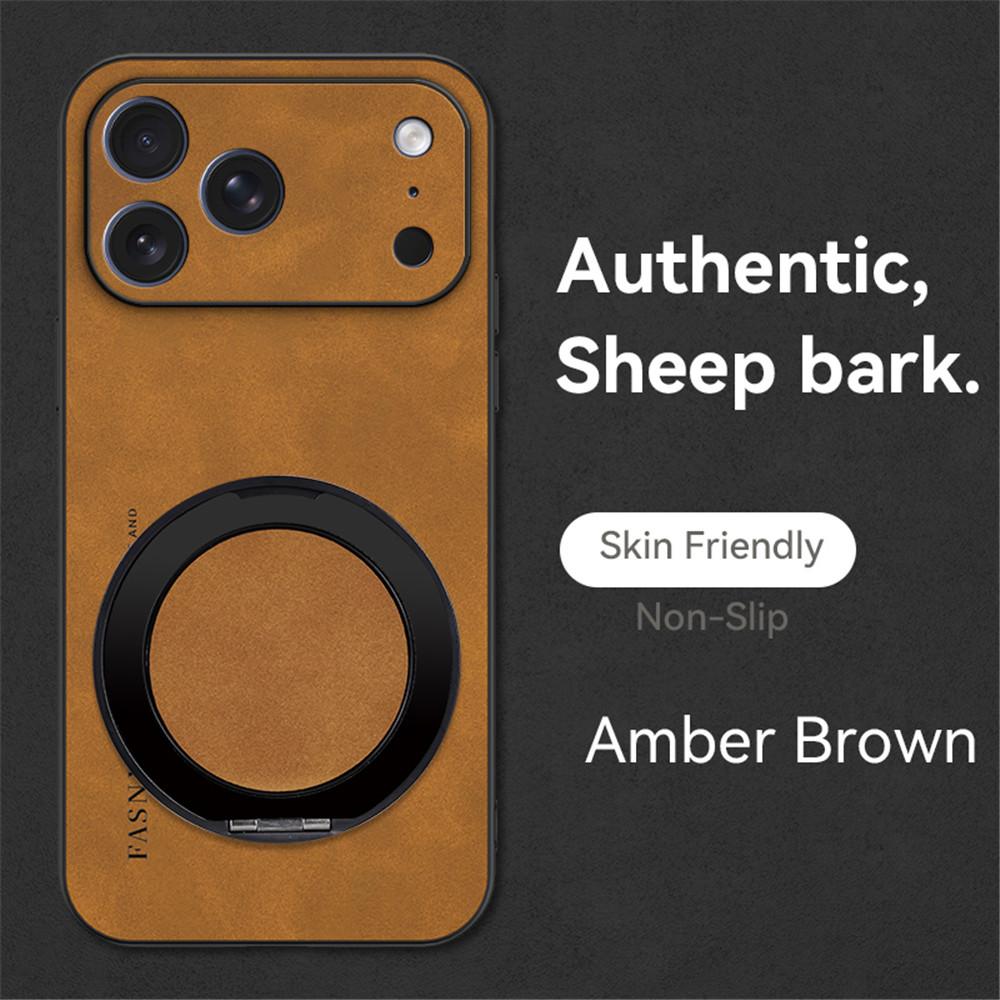 Husă de telefon din piele magnetică de lux din piele de oaie pentru iPhone 17 16 15 14 13 12 11 Pro Max Plus 17 Air cu suport, husă rezistentă la șocuri