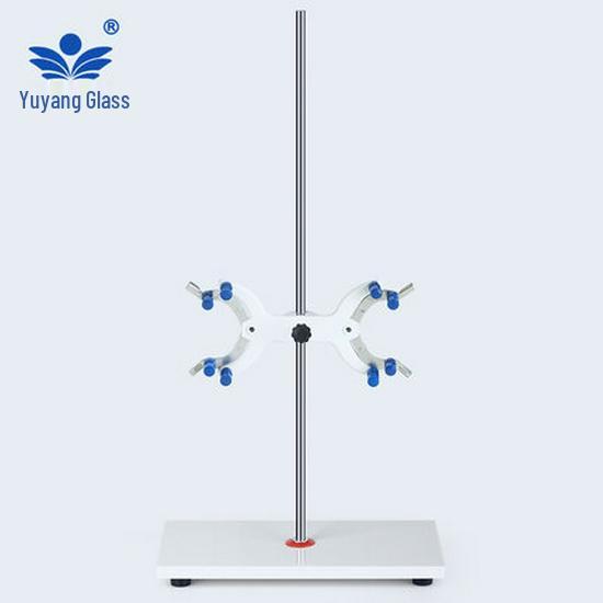 Iron Titration Stand with Three-Ring Butterfly Clip and Condenser Cross Clip