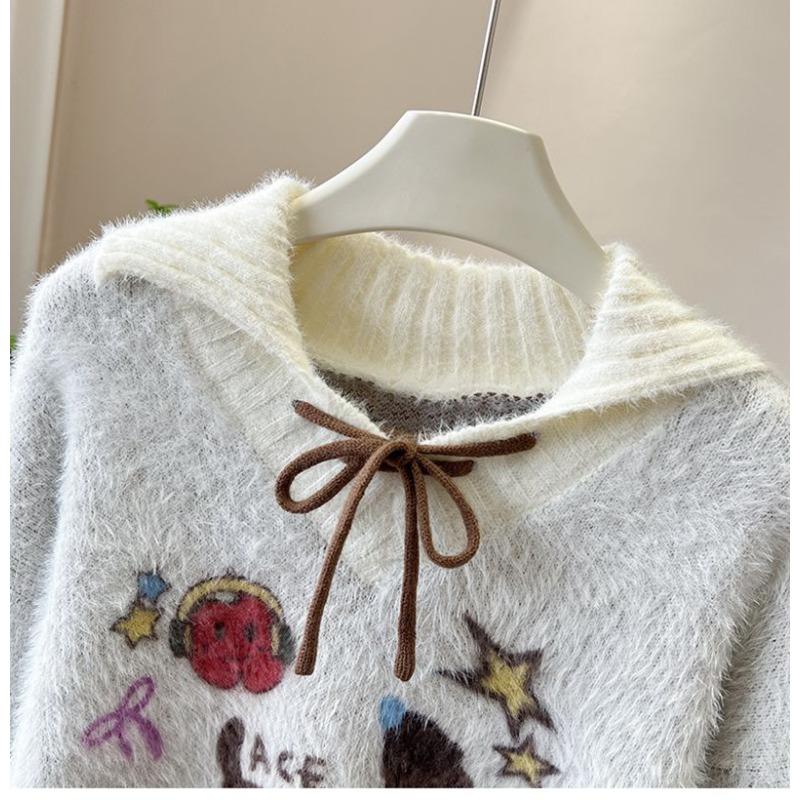 Pullover für Damen Winter Verdickter Pullover Warm Gestrickt Dehnbar Langarm Oversize Jumper Pullover Tops