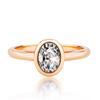 S925 Sterlingsilber Platin 18 Karat Gold Eingerichtet mit 1,5 Karat Oval VVS Moissanit Mode Leichter Luxus Hochzeit Moissanit Ring
