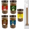 Dhoop-Stäbchen Vidhan Premium Glas 5x100g | Ohne Bambus | Ohne Kohle | Rose, MOGRA, Sandelholz, GUGGUL, LOBAN