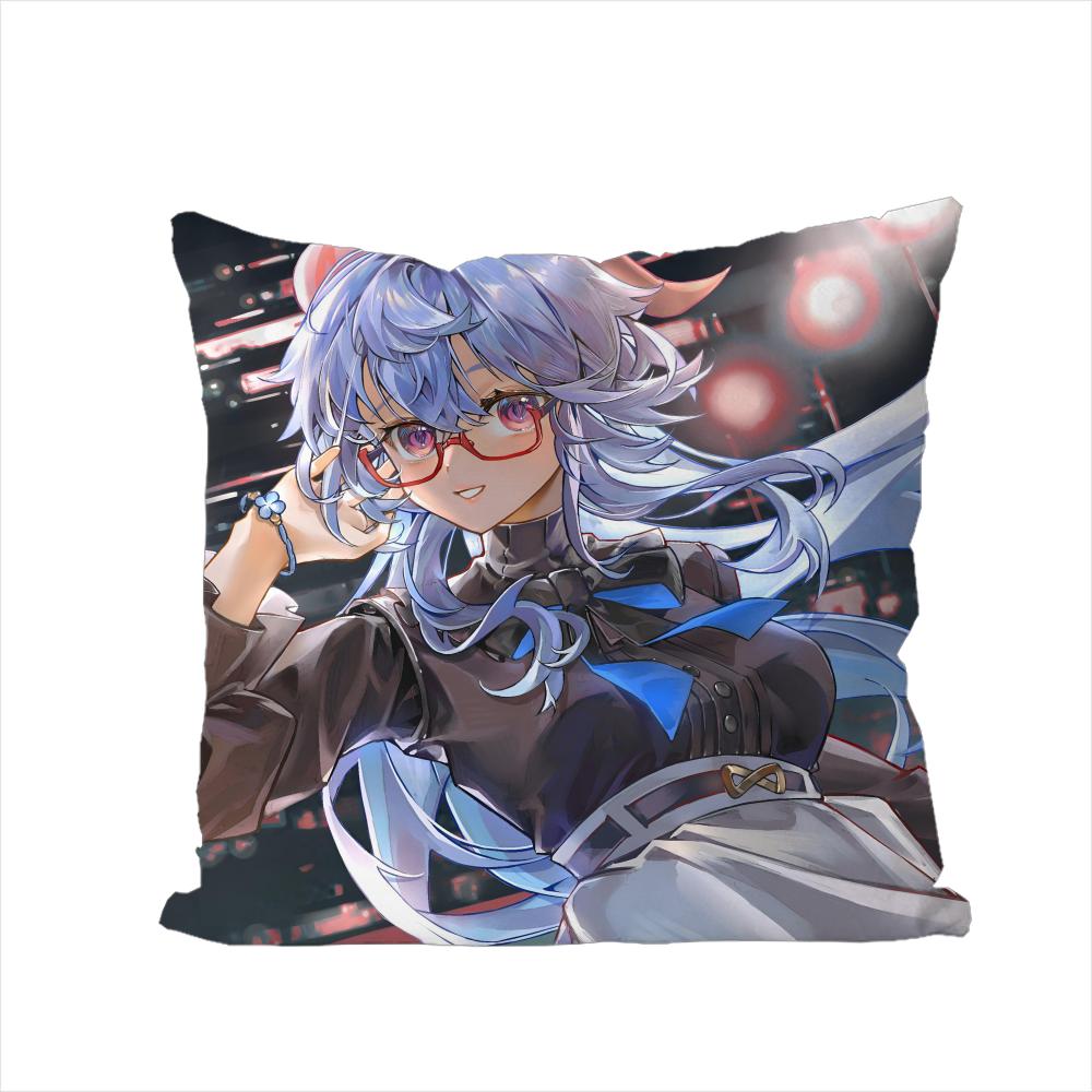 Ganyu Genshin Impact Pillow Case For Car Sofa Decorative Home Doublesided Print Plush Square Throw Pillow Cushion Cover