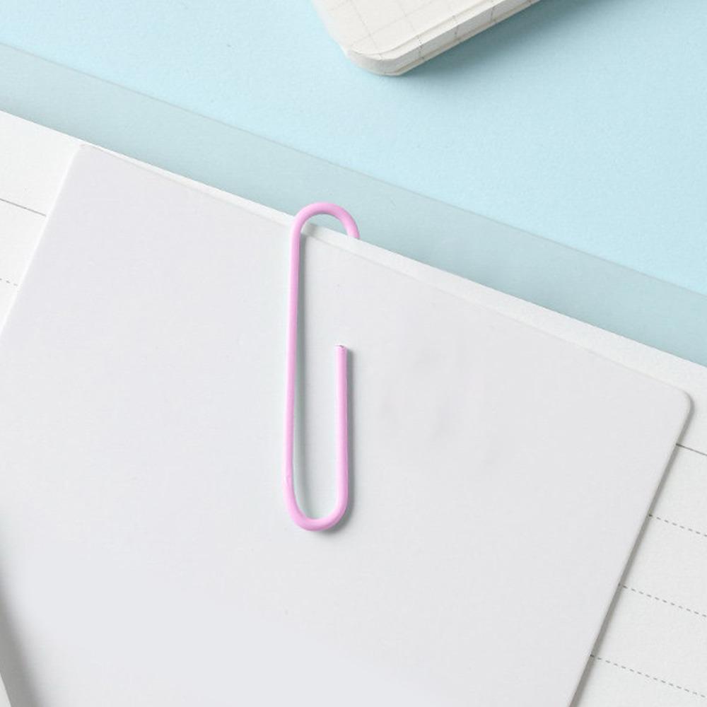 70 Pcs Pink/ Purple/ Green Paper Clips 50mm Length Portable Paper Clips Office Paper Clips Papers