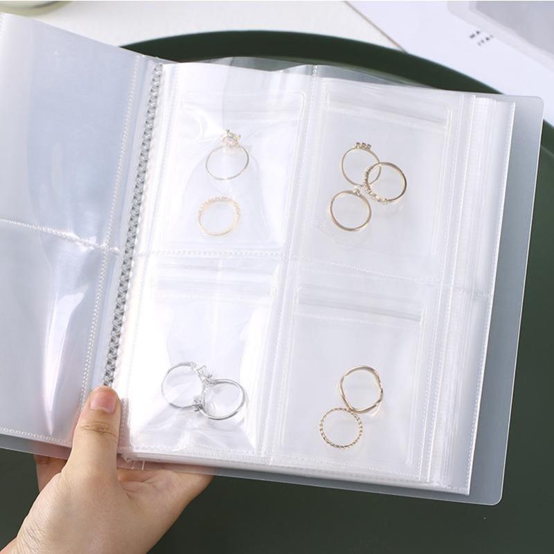 Flip Page Calendar Style Jewelry Box, Transparent Table Anti Oxidation, Earring Necklace Organizer Artifact