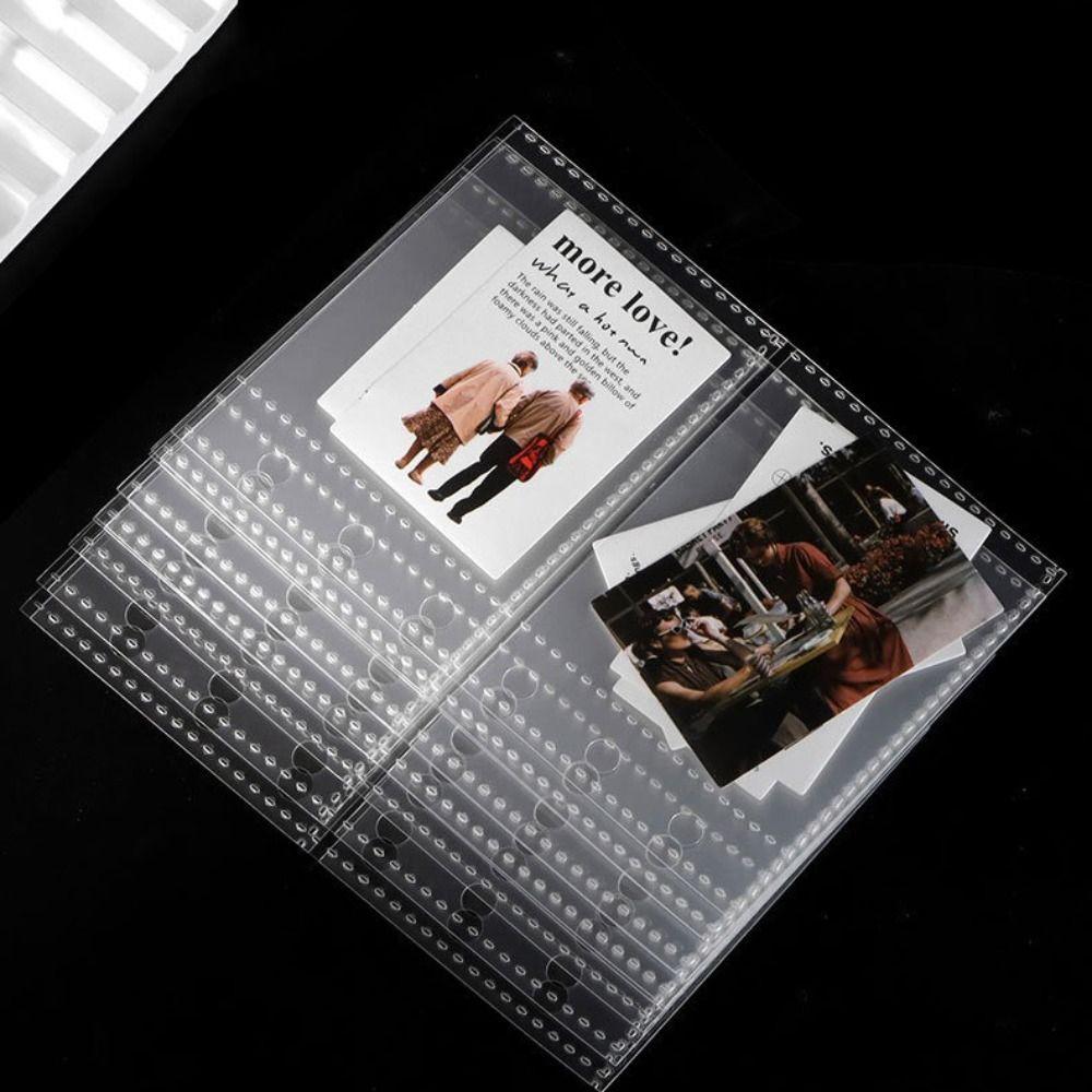 Inner Page Card Binder A7 Photocard Binder Sheets Transparent PP Acid Free Multiple Pockets Sleeve Photo Album Refill Pages