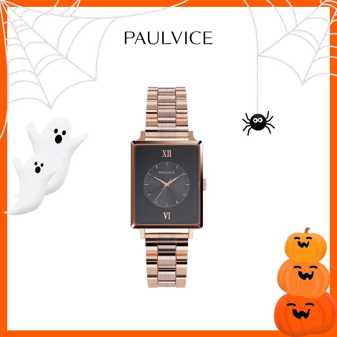 

[PAULVICE] Женские часы Kelly Black Rosegold Водостойкие