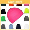 Mens Hat Beanie Ladies Womens Slouch Winter Ski Knitted Turn Up Neon Cap Warm