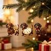 Cute Sausage Dog Figurine 2026 Dachshund Advent Calendar, 24 Days Collectible Surprises with 2D Holiday Seasonal Home Accents Festive Puppy