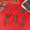 Hand-Woven Christmas Tree Keychain Trendy Creative Braided Rope Keyring  Bag Pendant Hanging Decoration For Xmas Gifts