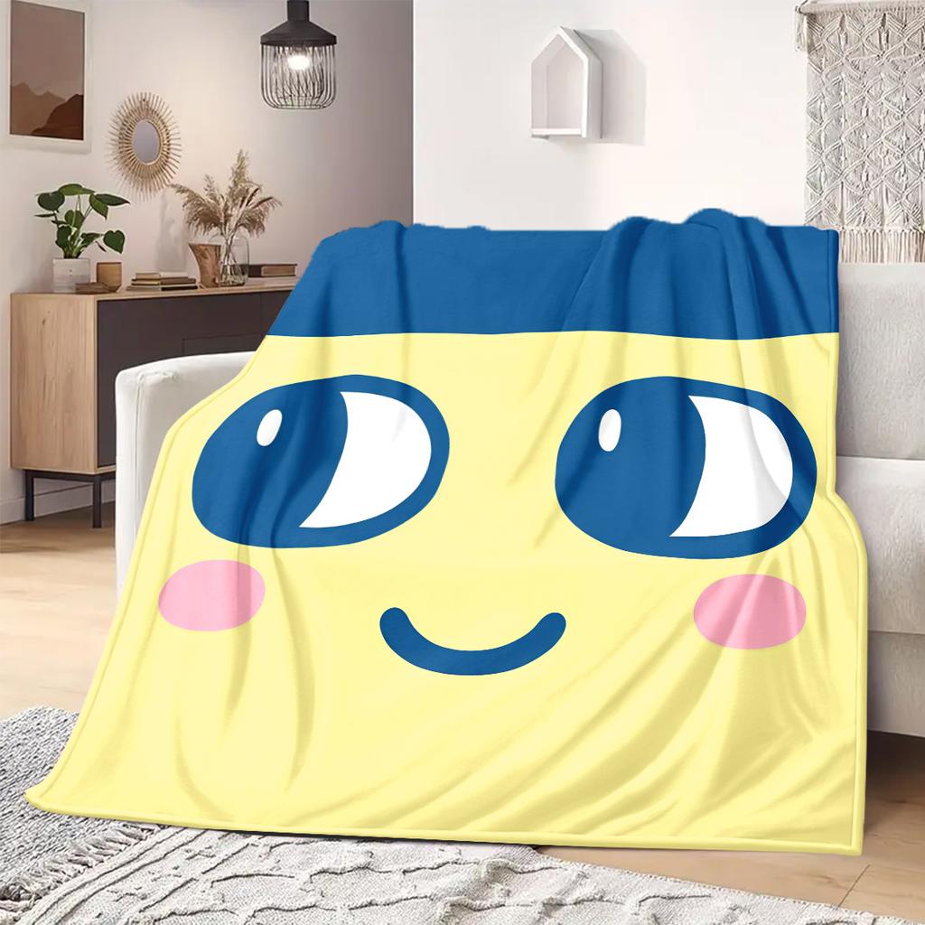 Tamagotchi Anime Print Blanket Warm Comfortable Flannel Blanket Suitable for Bedrooms, Sofas, Beds, Chairs, Picnics, Travel