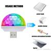 Car USB Magic LED Light,Voice-Controlled LED,Party Disco Atmosphere Light,Rotating Stage Light,Without Battery,Car Enthusiasts