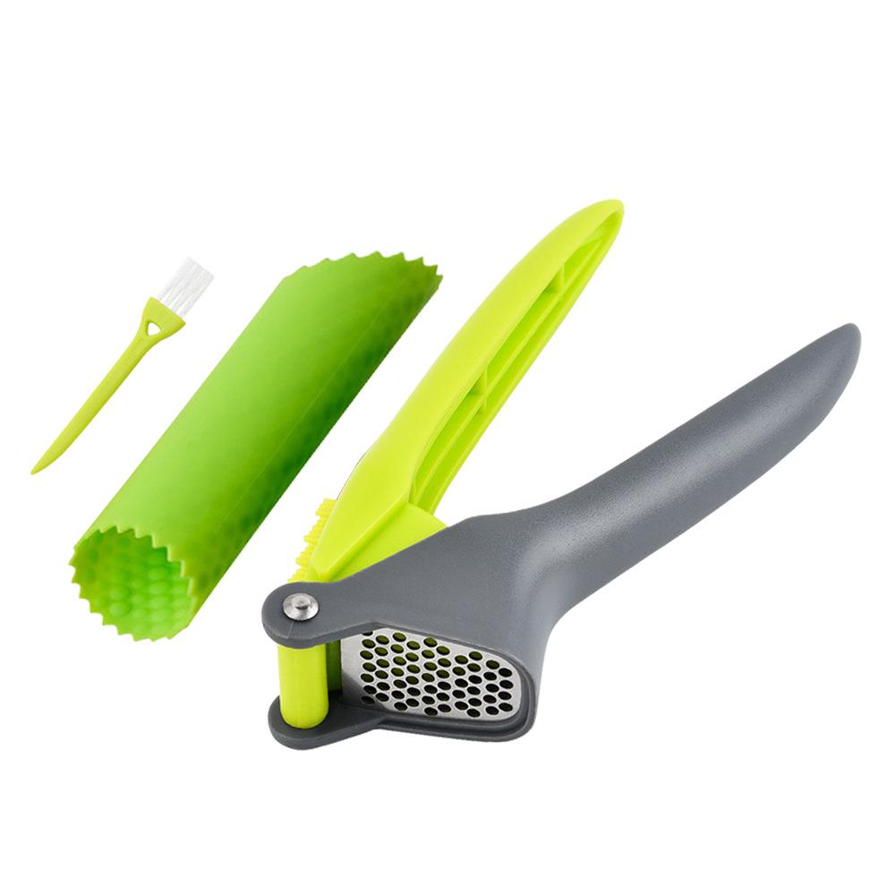 Plastic Garlic Press Set: Household Kitchen Tools for Mincing and Mashing Garlic
