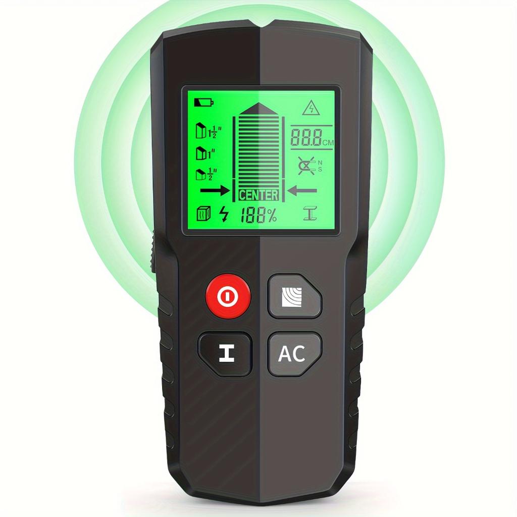 Professional Wall Scanner With HD LCD Display, Accurately Detect Wood, AC Wires, Metal Studs, Beams And Pipes, Easy To Use Reliable Wall Detector