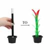 Magic Wand to Flower Easy Magic Trick Toys Close Up Flowerpot Wand Stage Show Prop Appearing Flower Trick Gift for Adults Kids