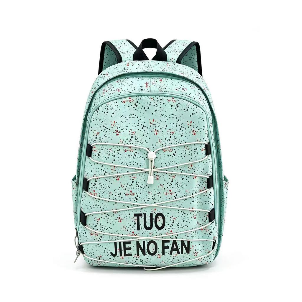 School bag: trendy brand Starry Sky double shoulder bag, large capacity student backpack, computer bag, campus casual versatile hiking backpack