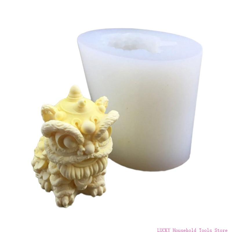 J0MC 3D Lion Silicone Pastries Molds for Mousse Cake Dessert Baking Treat Molds for Puddings Pastry Jellies and Soap Making