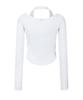 Peullijeunopallou Amelia Lace Halter Long Sleeve Top (Ivory)