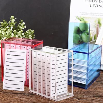 1 Unidad Caja de Almacenamiento para Extensiones de Pestañas 5 Capas Paleta Acrílica Organizador de Pestañas Soporte Exhibidor Suministros Herramientas de Maquillaje