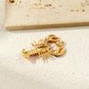1 Piece 304 Stainless Steel Ocean Pendants 18K Gold Plated Red Enamel Lobster Charms For Jewelry Necklace Making 5.3cm x 3.2cm