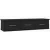VidaXL Wall Shelf with Drawers Black 88x26x18.5 Cm Chipboard