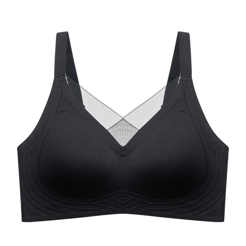 Seamless Underwear Soft Support Lifting Gather Thin Plus Size Underwear Women's Vest Style Bra Fixed Cup Collection with Adjustable Bra