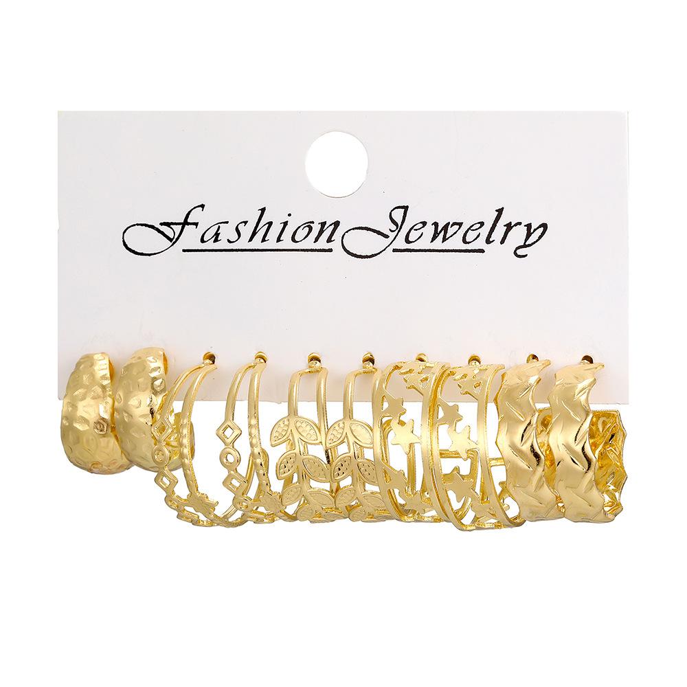 European and American-style, subtly luxurious, fashionable twisted-design earrings with diamond and pearl embellishments11New metal geometric