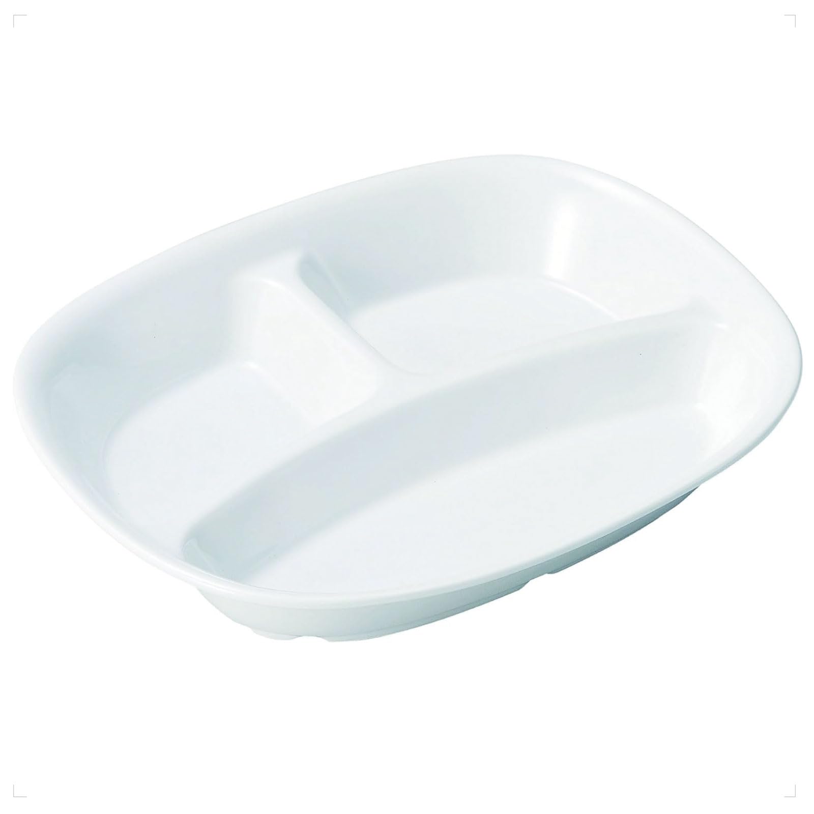 

20cm Deep, Three-Compartment Plate, Horizontal, by Maruku Paju (Official) - Shatter-Resistant, Suitable for Baby Chairs, Children s Dishwasher and