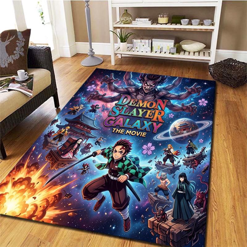 Demon Slayer Carpet Rug For Living Room Bedroom Home Sofa Decoration Kids Play Nonslip Floor Mat