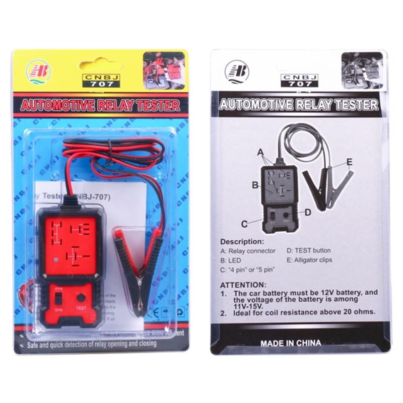 12V Autobatterietester Relaisanalysator Lichtmaschinenprüfer Fahrzeug Start Ladesystem Diagnosewerkzeug für-Motorrad