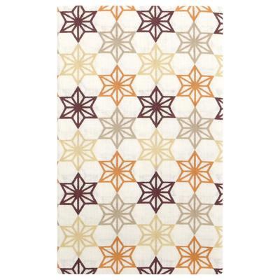 Hamamonyo Tenugui Marquetry Hemp Leaf Pattern Off White (Towel)