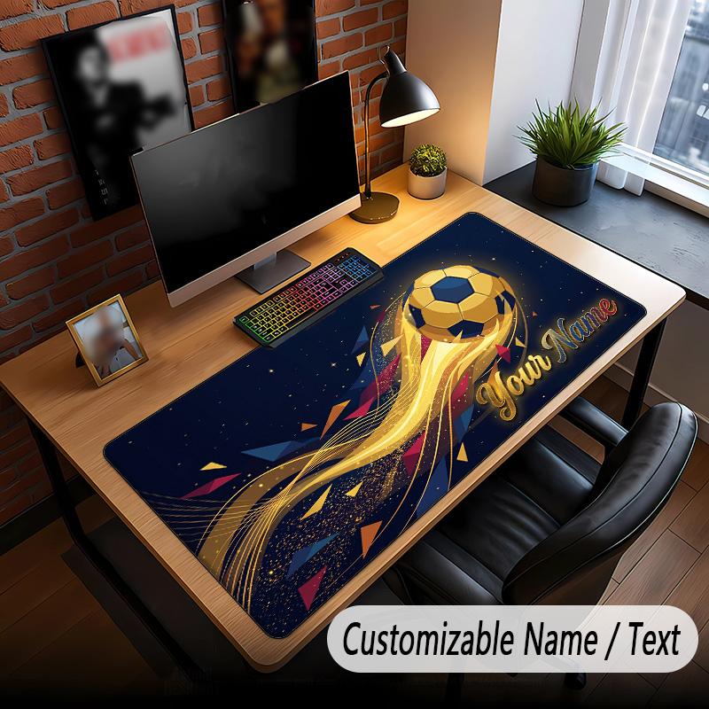 Προσαρμοσμένο Mouse Pad με Θέμα Ποδοσφαίρου, Εξατομικευμένο με Όνομα, Προσαρμοσμένο Χαλάκι Γραφείου για Γραφείο, Διακόσμηση Σπιτιού