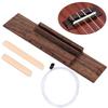 Ukulele Bridge Saddle Replacement Set Rosewood Bridge Nylon Strings Sound Easy Installation for DIY Repair 4 String Ukulele