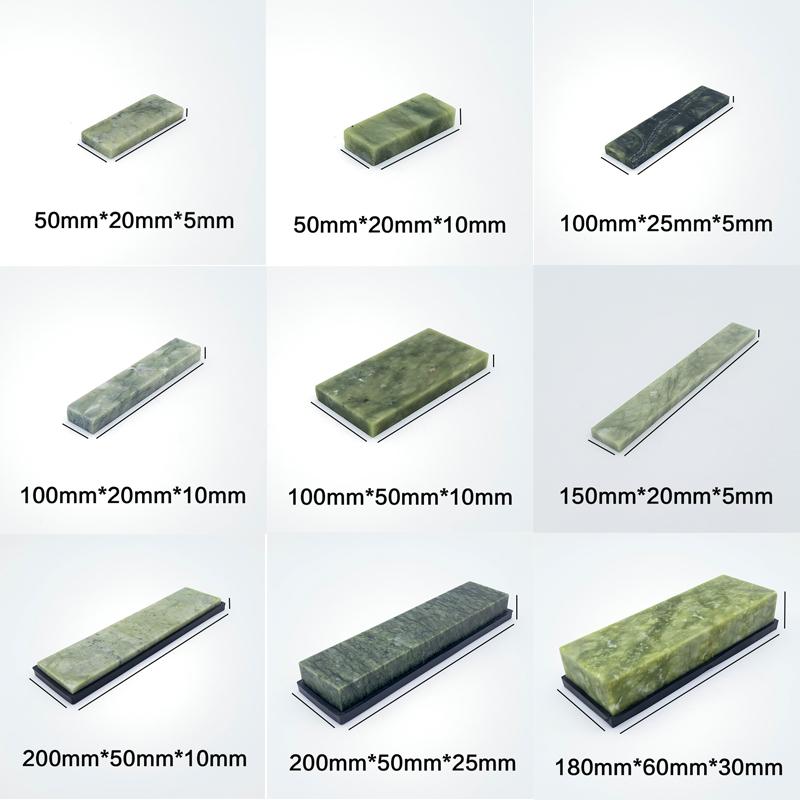 10000 Grit Přírodní zelený achátový ostřící kámen Vodní kámen Jemné broušení Leštění Holicí břitva Kuchyňský nůž Ostřič Honovací nástroj