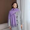 Cashmere Scarf Shawl High End New Wool Scarf Women's Winter Thickened Solid Color Scarf for Men