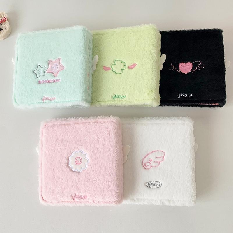 Ins Style Plush Wing A7 Binder Book Photos Album Photocard Cute Collect Idol Photo Album Loose Leaf Storage Display Book